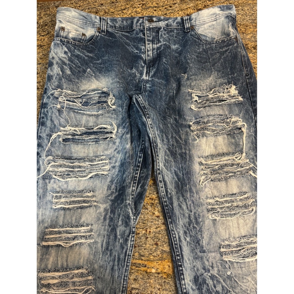 Y2K SouthPole Jeans Men's 42x34 Tapered Slim Denim Hip-Hop Skater Grunge VTG
